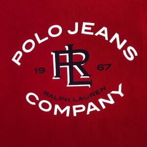Polo Jeans Co. Ralph Lauren Company Red‎ Graphic T-Shirt Mens Large
